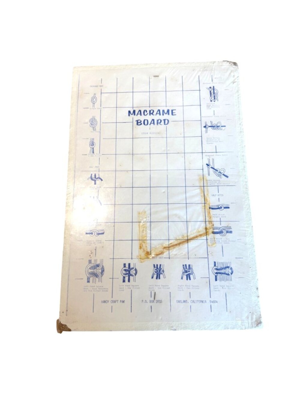 Macrame Board Handy Craft Pak Beginners Knot Instructions 12"x18" Vintage Craft - Picture 5 of 6